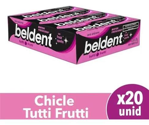 CHICLE BELDENT TUTI X 20