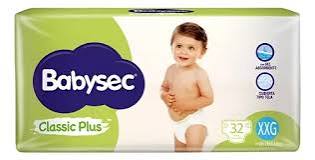 PAÑAL BABYSEC XXG 32 UNIDADES 