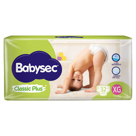 PAÑAL BABYSEC XG 32 UNIDADES 